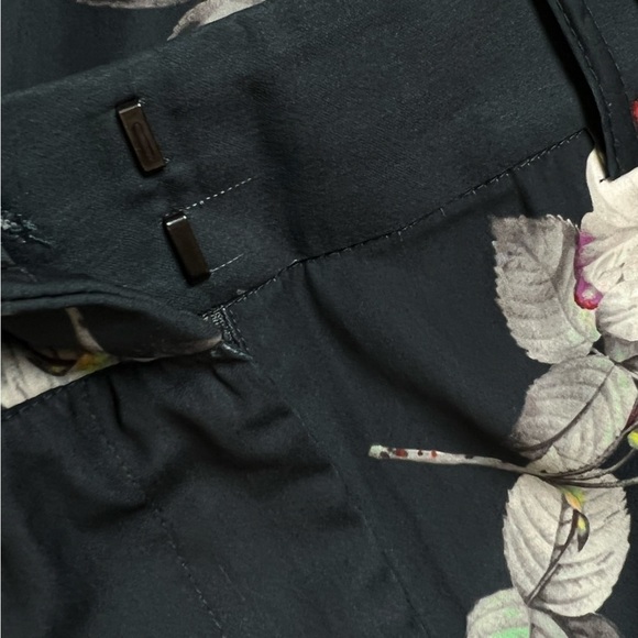 CAMEO Wide Leg Ankle Cropped Floral High Waist Pleated Oversized Palazzo Pants S - Picture 8 of 8